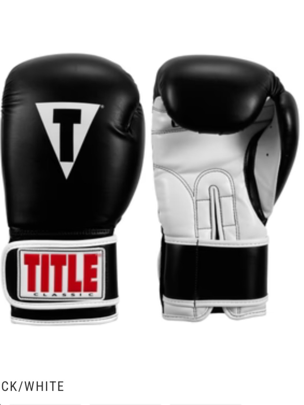 TITLE Classic Black Boxing Gloves